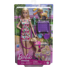 Barbie nukke ja koirat leikkisetti