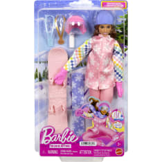 Barbie Deluxe lumilautailija ammattinukke