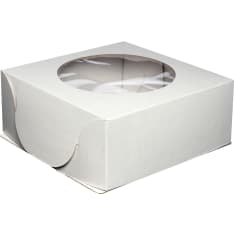 Windowed 3 26x26x10cm cake box lid