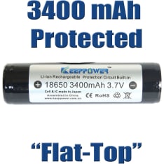Keeppower 3400 mAh Protected 18650 Li-ion Battery 2 kpl akkuparisto