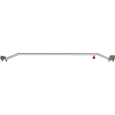 Teopart 107-130cm alumiini säädettävä pressunkannatin