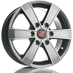 Barzetta Toro TitaniumPolish Pakettiautoihin 8x18 Jako:6x130 ET:50 vanne