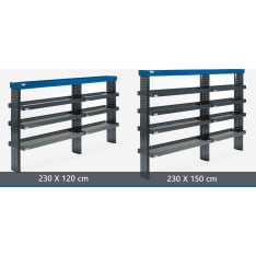 E-Flex 230x150cm 5 tason hyllykkö