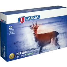 Lapua .243 Win Naturalis N509 5.8g 20 pcs cartridge