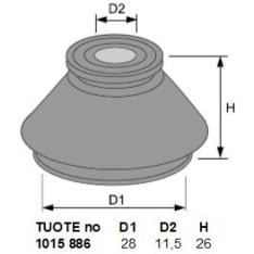 KK 11.5/28mm 2 pcs tie rod end protective rubber