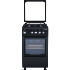Frezzer 50 x 60 cm musta metallikannellinen täyskaasuliesi