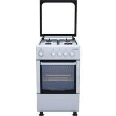 Frezzer 50 x 60 cm white full gas stove with metal lid