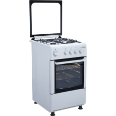 Frezzer 50 x 60 cm white full gas stove with metal lid