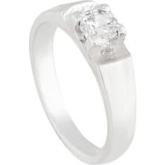 TK 6003 Clear Silver wedding ring