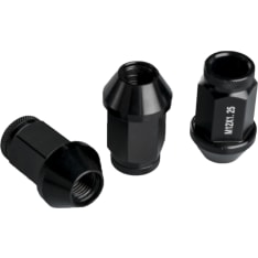 SteyrTek 1,25mm nousu, 12mm 20 kpl musta alumiinimutterisarja