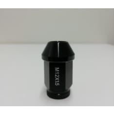 SteyrTek 1,5mm nousu, 12mm 20 kpl musta alumiinimutterisarja