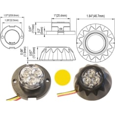 Axixtech 12-24V yellow LED level indicator