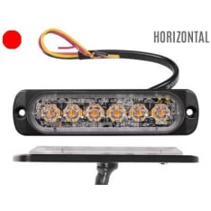 Axixtech 112x28x9mm 12-24V ST6 red horizontal LED level indicator