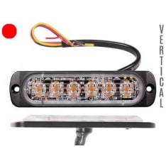 Axixtech 112x28x9mm 12-24V ST6 red vertical LED flasher