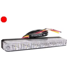 Axixtech 129x16x27mm 12-24V es6 red LED flasher