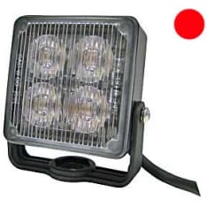 Axixtech 72x72x28mm 12-24V SQ punainen LED-vilkkulyhty