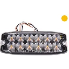 Axixtech 130.5x50.6x6.6mm 12-24V IP26 keltainen LED-tasovilkku