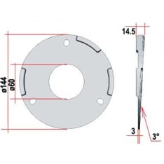 Axixtech black mounting rubber 3-step.