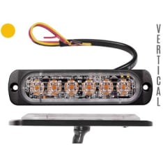Axixtech 112x28x9mm 12-24V ST6 yellow vertical LED flash level