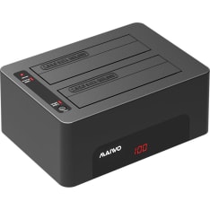 Deltaco K3082A kahden HDD/SSD levyn kloonaus/telakointiasema