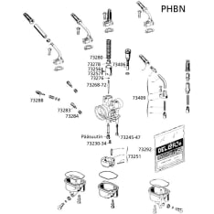 Dellorto PHBN/PHVA 40 tyhjäkäyntisuutin