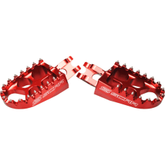 Scar Evolution Footpegs - Honda/Kawasaki  Red color