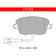 Delphi LP1754 Seat / Skoda / VW front brake pad set