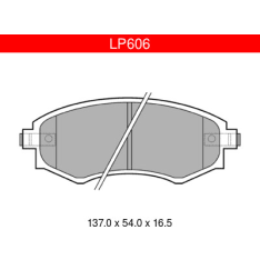 Delphi LP606 Daewoo / Hyundai / Kia / Nissan front brake pad set