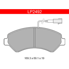 Delphi LP2492 Citroen / Fiat / Peugeot front brake pad set