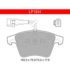 Delphi LP1914 VW Front Brake Pad Set