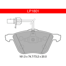 Delphi LP1801 Ford / Seat / VW front brake pad kit