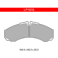 Delphi LP1616 Iveco front/rear brake pad kit