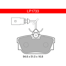 Delphi LP1733 Ford / Seat / VW rear brake pad kit