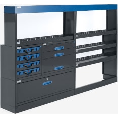 E-Flex 254x155cm hyllykkö ja laatikosto