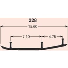 Sno-X Ripper Four 4" kovametalli ohjari pari