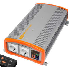 WhisperPower 12v / 2000va schuko + calix cx wp siniaalto invertteri