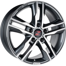 Barzetta Cavallo Titanium Polished 7.5x17 Jako:5x120 ET:40 pakettiauton vanne