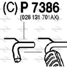 Fenno P7386 VW keskiputki