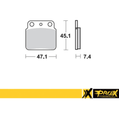 ProX LT-Z400 '03-13 + LT-R450 '06-11 + KFX400 rear brake pad set
