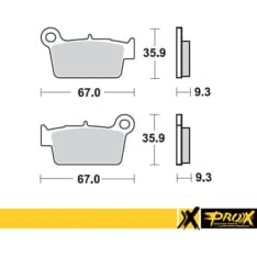 ProX KX250F/450F '04-20 + RM-Z250/450 '04-20 jarrupalasarja taakse