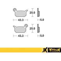 ProX KTM50SX Pro Senior '02-21 front brake pad kit