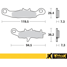 ProX KX80/85/100 + RM85 front brake pad set