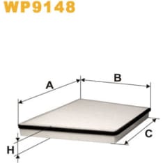 Wix Filters WP9148 raitisilmasuodatin aktiivihiili