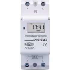 Tomzn 230VAC 30A DIN aikarele kellokytkin