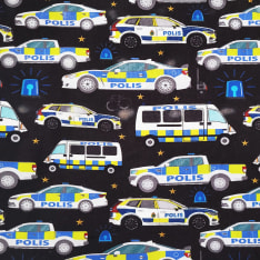Digiprint Police car 150 cm trikokangas
