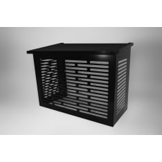Air heat pump black RAL9005 protective case