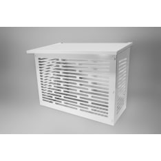 Air heat pump white RAL9016 protective case