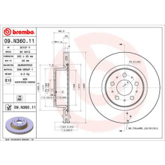 Brembo 09.N360.11 Jarrulevy