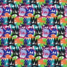 Printed 150 cm stretch sweatshirt fabric