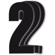 Blackbird kilpanumerot musta 3kpl/srj 13x7cm #2